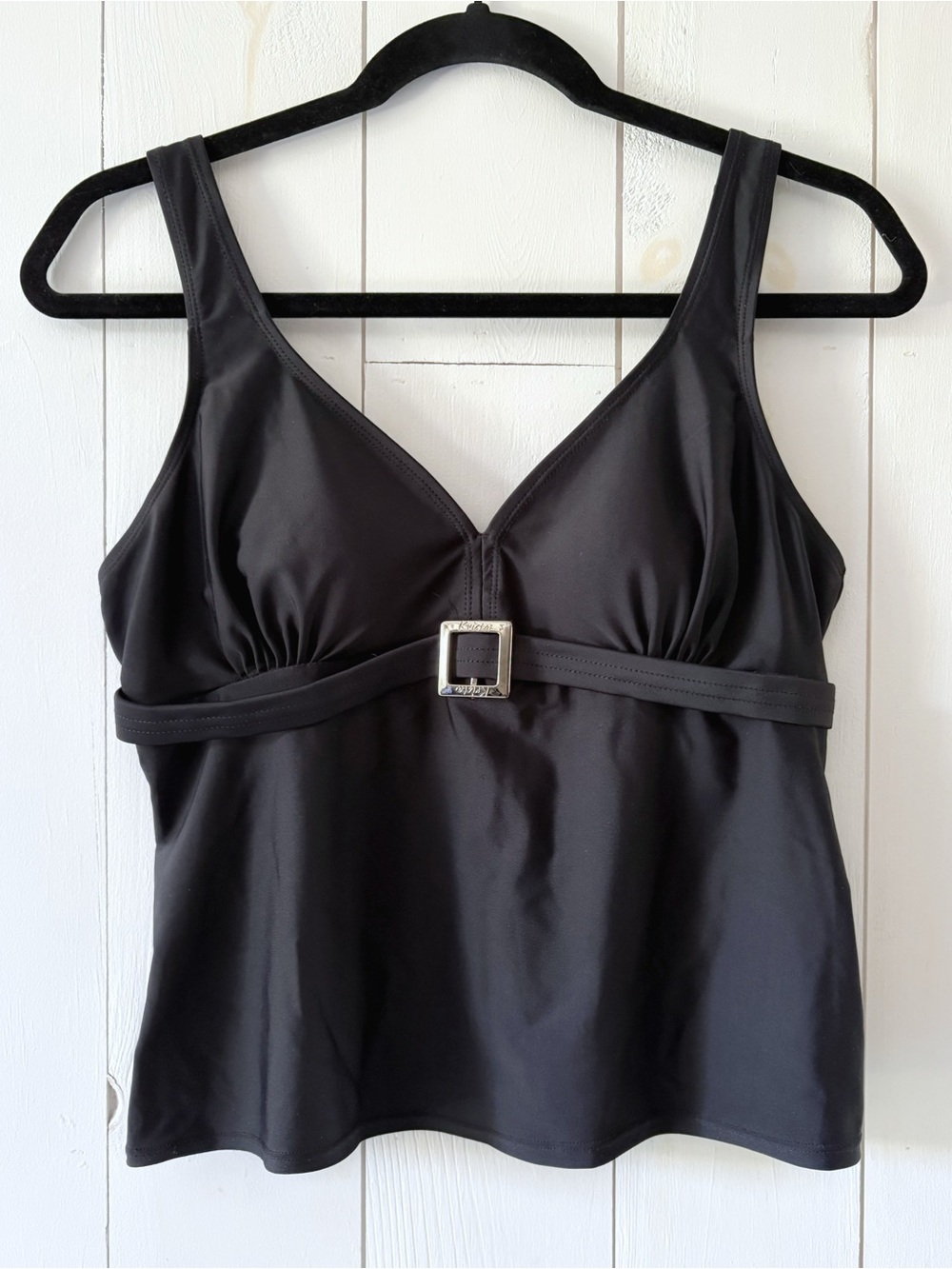Y2K Krista Black Tankini Swim Top Size Medium